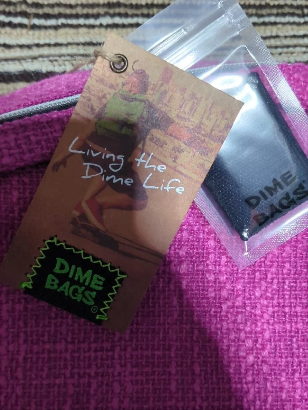 Dime Bag Study Buddy Magenta Hemp Backpack